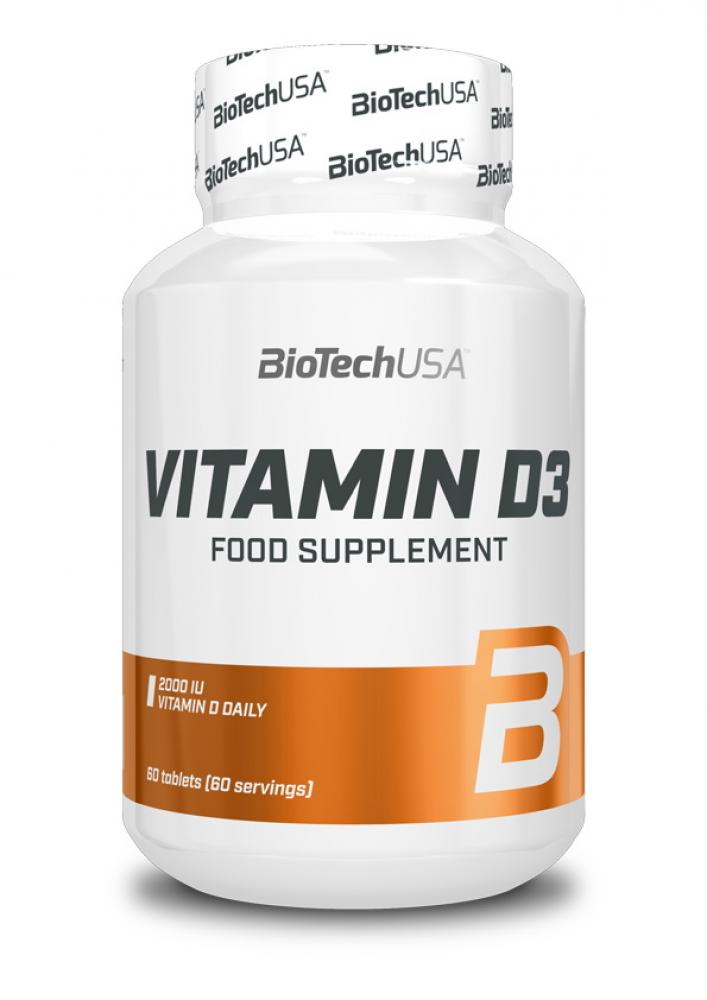 BioTechUSA Vitamin D3 50 µg, 60 tabl. (päiväys 3/24)