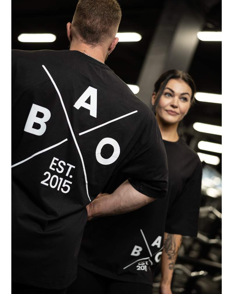 BAO Unisex T-paita selkälogolla