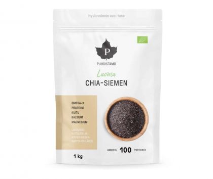 Puhdistamo Luomu Chia-Siemen, 1 kg