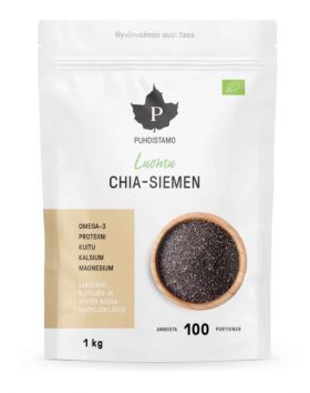 Puhdistamo Luomu Chia-Siemen, 1 kg