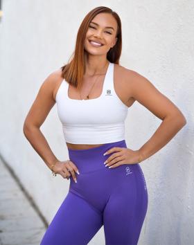 M-NUTRITION Sports Wear Seamless Butt Booster tights, Purple