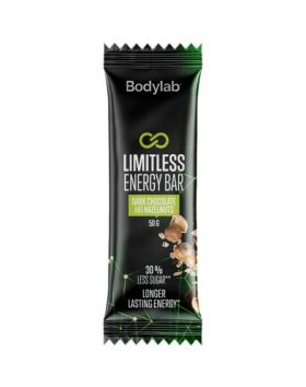Bodylab Limitless Energy Bar, 50 g, Dark Chocolate & Hazelnuts (päiväys 12/21)