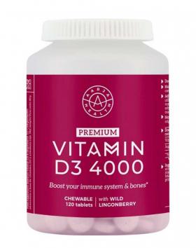 Aarja Health D3-vitamiini, ksylitol & puolukka, 120 tabl.